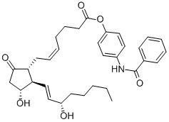 9-OXO-11ALPHA,15S-DIHYDROXY-PROSTA-5Z,13E-DIEN-1-OIC ACID, (4-BENZOYLAMINO) PHENYL ESTER CAS#: 57790-53-1