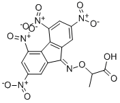(+),(-)-A-2,4,5,7-TETRANITRO-9-FLUORENYLIDENEAMINOOXYPROPIONIC ACID CAS#: 5001-45-6