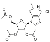 ACETIC ACID (2R,3R,4R,5R)-3,4-DIACETOXY-5-(6-CHLORO-2-IODO-PURIN-9-YL)-TETRAHYDRO-FURAN-2-YLMETHYL ESTER CAS#: 5987-76-8