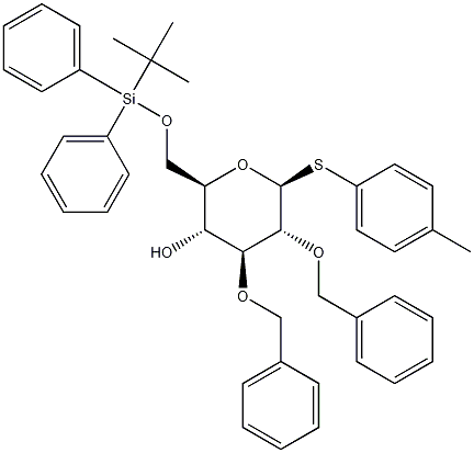 B-D-Glucopyranoside,4-methylphenyl6-O-[(1,1-dimethylethyl)diphenylsilyl]-2,3-bis-O-(phenylmethyl)-1-thio- CAS#: 596087-20-6