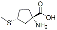 Cyclopentanecarboxylic acid, 1-amino-3-(methylthio)-, trans- (9CI) CAS#: 52474-46-1