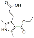 (E)-3-(4-ethoxycarbonyl-2,5-dimethyl-1H-pyrrol-3-yl)prop-2-enoic acid CAS#: 5443-41-4