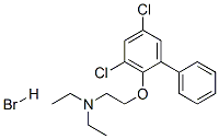 Ethanamine, 2-((3,5-dichloro(1,1'-biphenyl)-2-yl)oxy)-N,N-diethyl-, hydrobromide CAS#: 5957-22-2