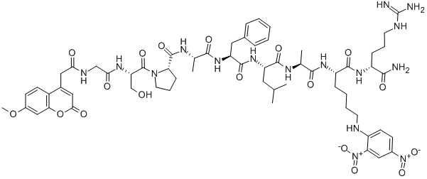 MCA-GLY-SER-PRO-ALA-PHE-LEU-ALA-LYS(DNP)-D-ARG-NH2 CAS#: 592544-81-5