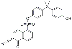 MONOESTER OF 2-DIAZO-1-NAPHTHOL-5-SULFONIC ACID WITH BISPHENOL A CAS#: 53155-39-8