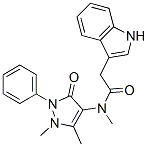 N-(1,5-dimethyl-3-oxo-2-phenyl-pyrazol-4-yl)-2-(1H-indol-3-yl)-N-methyl-acetamide CAS#: 53995-77-0