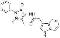 N-(1,5-dimethyl-3-oxo-2-phenyl-pyrazol-4-yl)-2-(1H-indol-3-yl)acetamide CAS#: 53995-76-9