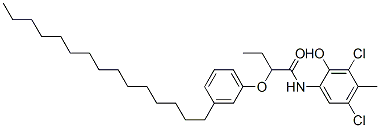 N-(3,5-Dichloro-2-hydroxy-4-methylphenyl)-2-(3-pentadecylphenoxy)butanamide CAS#: 56339-92-5