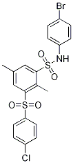 N-(4-broMophenyl)-3-(4-chlorophenyl)sulfonyl-2,5-diMethyl-benzenesulfonaMide CAS#: 5918-68-3