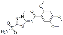 N-(4,5-Dihydro-4-methyl-2-sulfamoyl-1,3,4-thiadiazol-5-ylidene)-2,4,5-trimethoxybenzamide CAS#: 55217-93-1