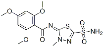N-(4,5-Dihydro-4-methyl-2-sulfamoyl-1,3,4-thiadiazol-5-ylidene)-2,4,6-trimethoxybenzamide CAS#: 55217-92-0