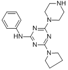 N-Phenyl-4-(1-piperazinyl)-6-(1-pyrrolidinyl)-1,3,5-triazin-2-amine CAS#: 433329-01-2