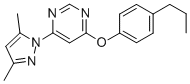 PYRIMIDINE, 4-(3,5-DIMETHYL-1H-PYRAZOL-1-YL)-6-(4-PROPYLPHENOXY)- CAS#: 413620-29-8