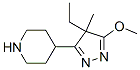 Piperidine, 4-(4-ethyl-5-methoxy-4-methyl-4H-pyrazol-3-yl)- (9CI) CAS#: 419571-86-1