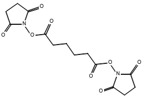 Structure of Di(N-succinimidyl) adipate CAS 59156-70-6