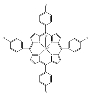 Structure of meso-Tetrakis(4-chlorophenyl)porphyrin-Mn(III)chloride CAS 62613-31-4