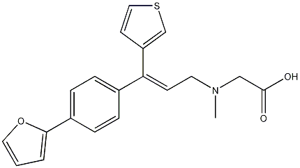 (Z)-2-((3-(4-(furan-2-yl)phenyl)-3-(thiophen-3-yl)allyl)(methyl)amino)acetic acid CAS#: 452296-40-1