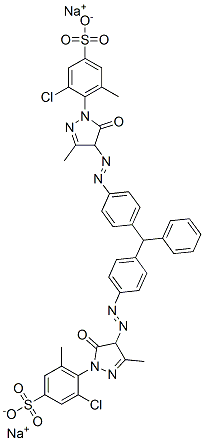 disodium 4,4'-[(phenylmethylene)bis[4,1-phenyleneazo(4,5-dihydro-3-methyl-5-oxo-1H-pyrazole-4,1-diyl)]]bis[3-chloro-5-methylbenzenesulphonate] CAS#: 6548-24-9