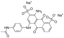 disodium 5-(p-acetamidoanilino)-8-amino-9,10-dihydro-9,10-dioxoanthracene-1,7-disulphonate CAS#: 6406-75-3