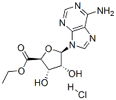 ethyl 1-(6-amino-9H-purin-9-yl)-1-deoxy-beta-D-ribofuranuronate monohydrochloride CAS#: 50663-70-2