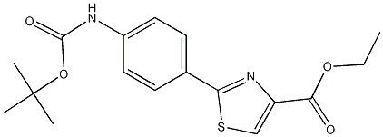 ethyl 2-(4-(tert-butoxycarbonylamino)phenyl)thiazole-4-carboxylate CAS#: 494854-19-2