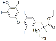ethyl O-(4-hydroxy-3,5-diiodophenyl)-3,5-diiodo-alpha-methyl-DL-tyrosinate hydrochloride CAS#: 55327-22-5