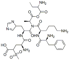 gamma-(methylsulphonyl)-L-alpha-aminobutyryl-L-alpha-glutamyl-L-histidyl-3-phenyl-L-alanyl-D-lysyl-L-alanine CAS#: 50913-82-1
