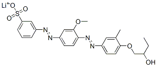 lithium 3-[[4-[[4-(2-hydroxybutoxy)-3-methylphenyl]azo]-3-methoxyphenyl]azo]benzenesulphonate CAS#: 51418-91-8