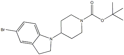 tert-butyl 4-(5-bromo-2,3-dihydro-1H-indol-1-yl)piperidine-1-carboxylate CAS#: 401565-86-4