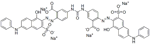 tetrasodium 3,3'-(carbonyldiimino)bis[6-[[1-hydroxy-6-(phenylamino)-3-sulphonato-2-naphthyl]azo]benzoate] CAS#: 6661-29-6