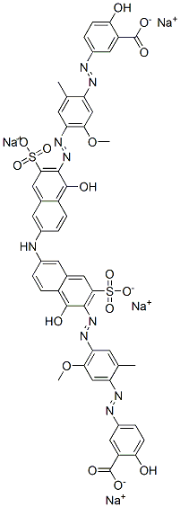 tetrasodium 5,5'-[iminobis[(1-hydroxy-3-sulphonato-6,2-naphthylene)azo(5-methoxy-2-methyl-4,1-phenylene)azo]]bis(salicylate) CAS#: 6535-56-4