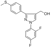 (1-(2,4-DIFLUOROPHENYL)-3-(4-(METHYLTHIO)PHENYL)-1H-PYRAZOL-4-YL)METHANOL CAS#: 618444-52-3