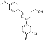 (1-(3-CHLORO-4-FLUOROPHENYL)-3-(4-(METHYLTHIO)PHENYL)-1H-PYRAZOL-4-YL)METHANOL CAS#: 618444-53-4