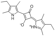 1-(3,5-Dimethyl-4-ethyl-pyrrol-2-yl)-3-(3,5-dimethyl-4-ethyl-pyrrolium-2-ylidene)-cyclobuten-2-one-4-olate CAS#: 68842-63-7