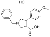 1-BENZYL-4-(4-METHOXY-PHENYL)-PYRROLIDINE-3-CARBOXYLIC ACID HYDROCHLORIDE CAS#: 698359-62-5