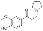 1-Propanone, 1-(4-hydroxy-3-methoxyphenyl)-3-(1-pyrrolidinyl)- CAS#: 67516-53-4