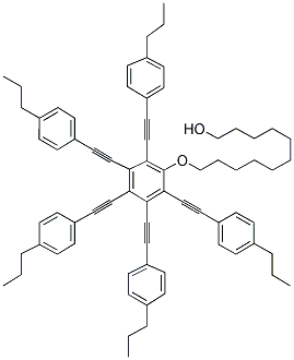 11-[PENTAKIS-(4-PROPYLPHENYLETHYNYL)-PHENYLOXY]-UNDECAN-1-OL CAS#: 671197-45-8
