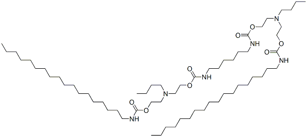 14-Butyl-10,18-dioxo-11,17-dioxa-2,9,14,19-tetraazaheptatriacontanoic acid 2-[butyl[2-[[(octadecylamino)carbonyl]oxy]ethyl]amino]ethyl ester CAS#: 67892-94-8