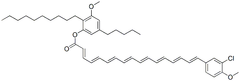 17-(3-Chloro-4-methoxyphenyl)-2,4,6,8,10,12,14,16-heptadecaoctaenoic acid 2-decyl-3-methoxy-5-pentylphenyl ester CAS#: 69505-91-5