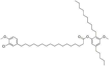 17-(3-Chloro-4-methoxyphenyl)heptadecanoic acid 2-decyl-3-methoxy-5-pentylphenyl ester CAS#: 69505-99-3