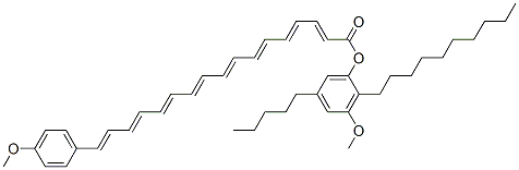 17-(4-Methoxyphenyl)-2,4,6,8,10,12,14,16-heptadecaoctaenoic acid 2-decyl-3-methoxy-5-pentylphenyl ester CAS#: 69505-95-9