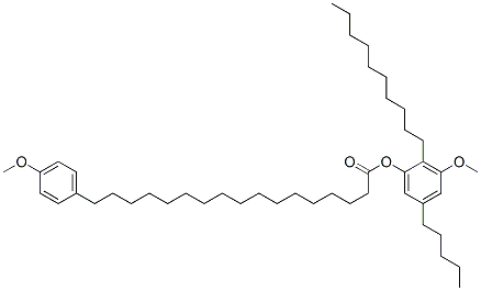 17-(4-Methoxyphenyl)heptadecanoic acid 2-decyl-3-methoxy-5-pentylphenyl ester CAS#: 69506-03-2
