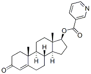 17-beta-hydroxyandrost-4-en-3-one nicotinate CAS#: 668-56-4