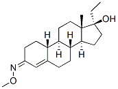 (17S)-17-Hydroxy-19-norpregn-4-en-3-one O-methyl oxime CAS#: 69833-65-4