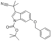 1H-Indole-1-carboxylic acid, 3-(1-cyano-1-methylethyl)-6-(phenylmethoxy)-, 1,1-dimethylethyl ester CAS#: 629662-38-0