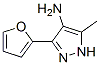 1H-Pyrazol-4-amine, 3-(2-furanyl)-5-methyl- CAS#: 681180-64-3