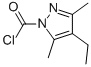 1H-Pyrazole-1-carbonyl chloride, 4-ethyl-3,5-dimethyl- (9CI) CAS#: 67514-67-4