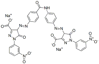 1H-Pyrazole-3-carboxylic acid, 4-((4-((4-((3-carboxy-4,5-dihydro-1-(3- nitrophenyl)-5-oxo-1H-pyrazol-4-yl)azo)benzoyl)amino)phenyl)azo)-4,5-d ihydro-1-(3-nitrophenyl)-5-oxo-, disodium salt CAS#: 65104-25-8
