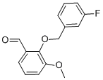 2-(3-FLUORO-BENZYLOXY)-3-METHOXY-BENZALDEHYDE CAS#: 588696-81-5