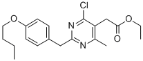 2-((4-Butoxyphenyl)methyl)-4-chloro-6-methy-5-pyrimidineacetic acid et hyl ester CAS#: 64678-08-6